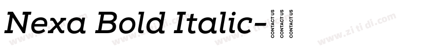 Nexa Bold Italic字体转换